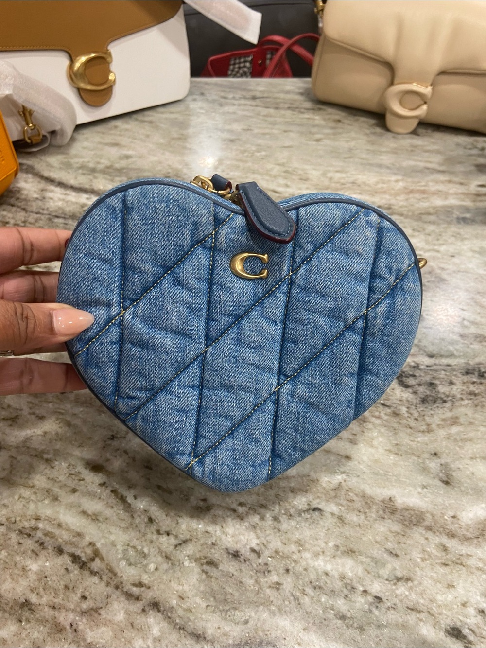Coach Denim Heart Bag